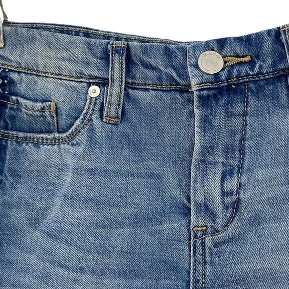 Blank NYC Blue Denim Raw Hem Embroidered Cut Off Hiker Jean Shorts SZ 26 (2) - Picture 3 of 10